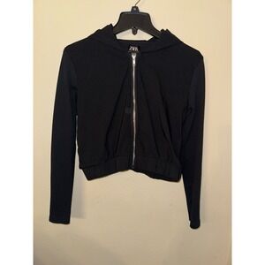 Zara Black Hoodie Sweatshirt